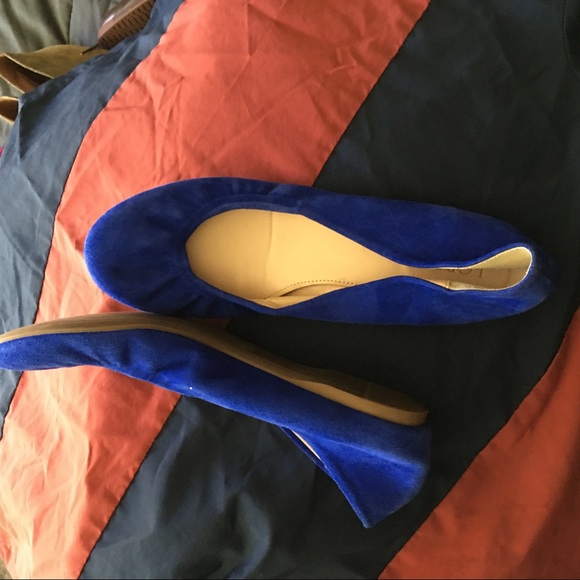 J.Crew Emma suede scrunch flats size 7 - blue suede - Picture 11 of 12